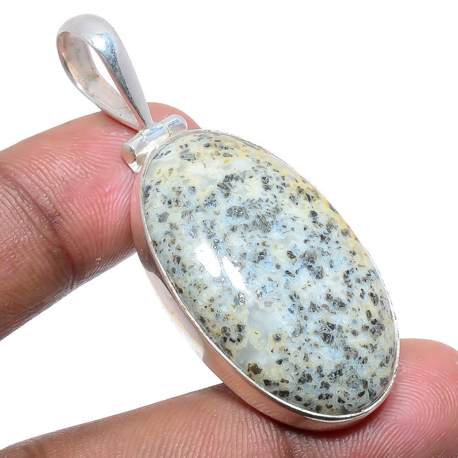 Chalcopyrite Silver Handmade Jewelry Pendant 1.97″ T42