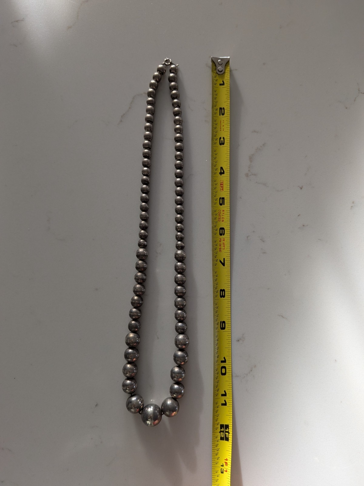 Silver Tone Beaded Necklace | Minimalist Jewelry | Everyday Wear