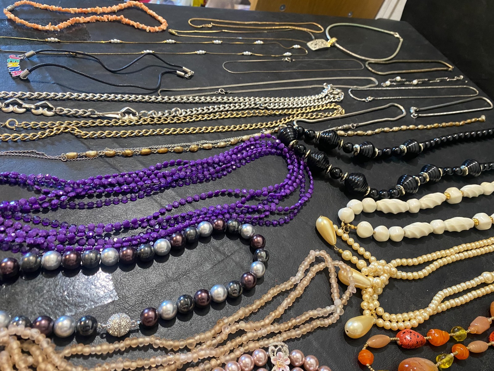 Necklace lot 55 necklaces jewelry pendant beaded chain mixed brands