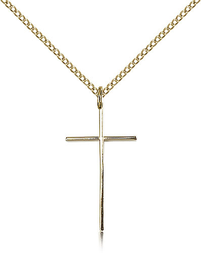 Gold Filled Cross Necklace For Women On 18 Chain – 30 Day Money Back Guarantee