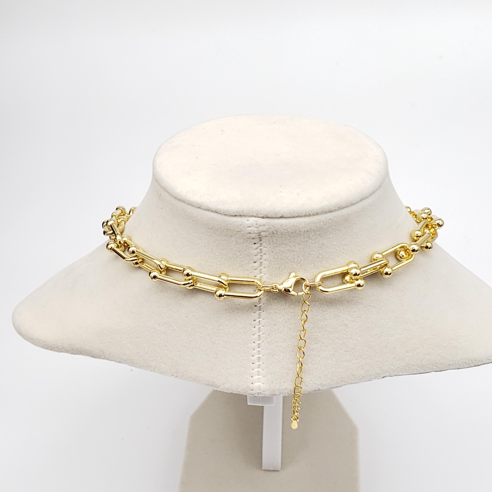 Authentic Louis Vuitton Gold Padlock with Unbranded Gold plated Chain