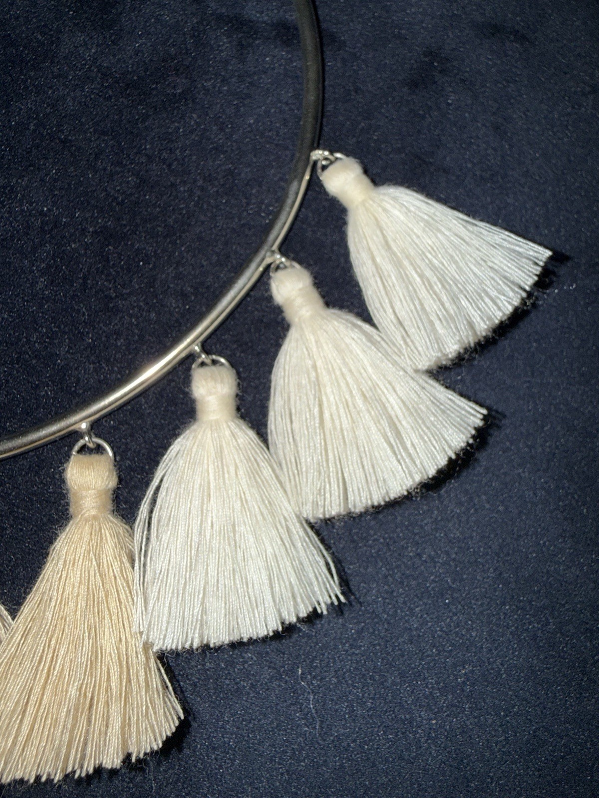 Anthropologie Multicolored Bohemian Tassel Fringe Open Collar Choker Necklace