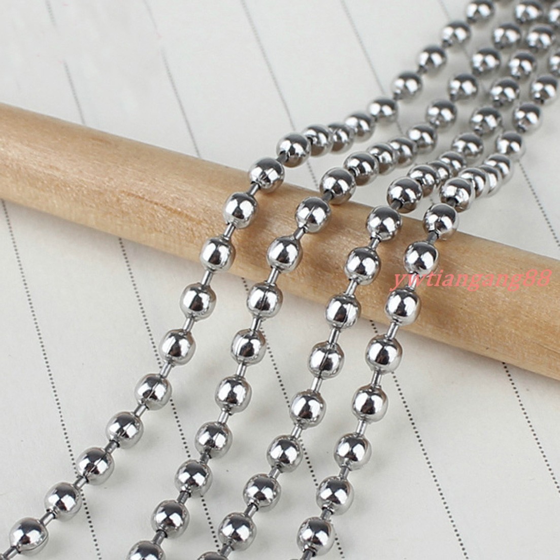1.5mm-12mm 18-40″ Fashion Women Mens 316L Stainless Steel Ball Chain Necklace