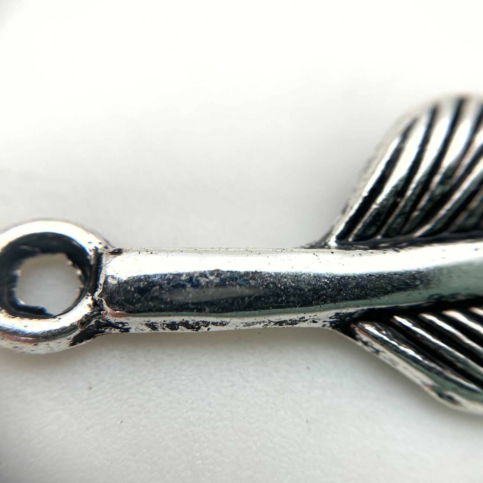 Silver Color Feather Metal Pendant (Available In 3 Options) (MP227)