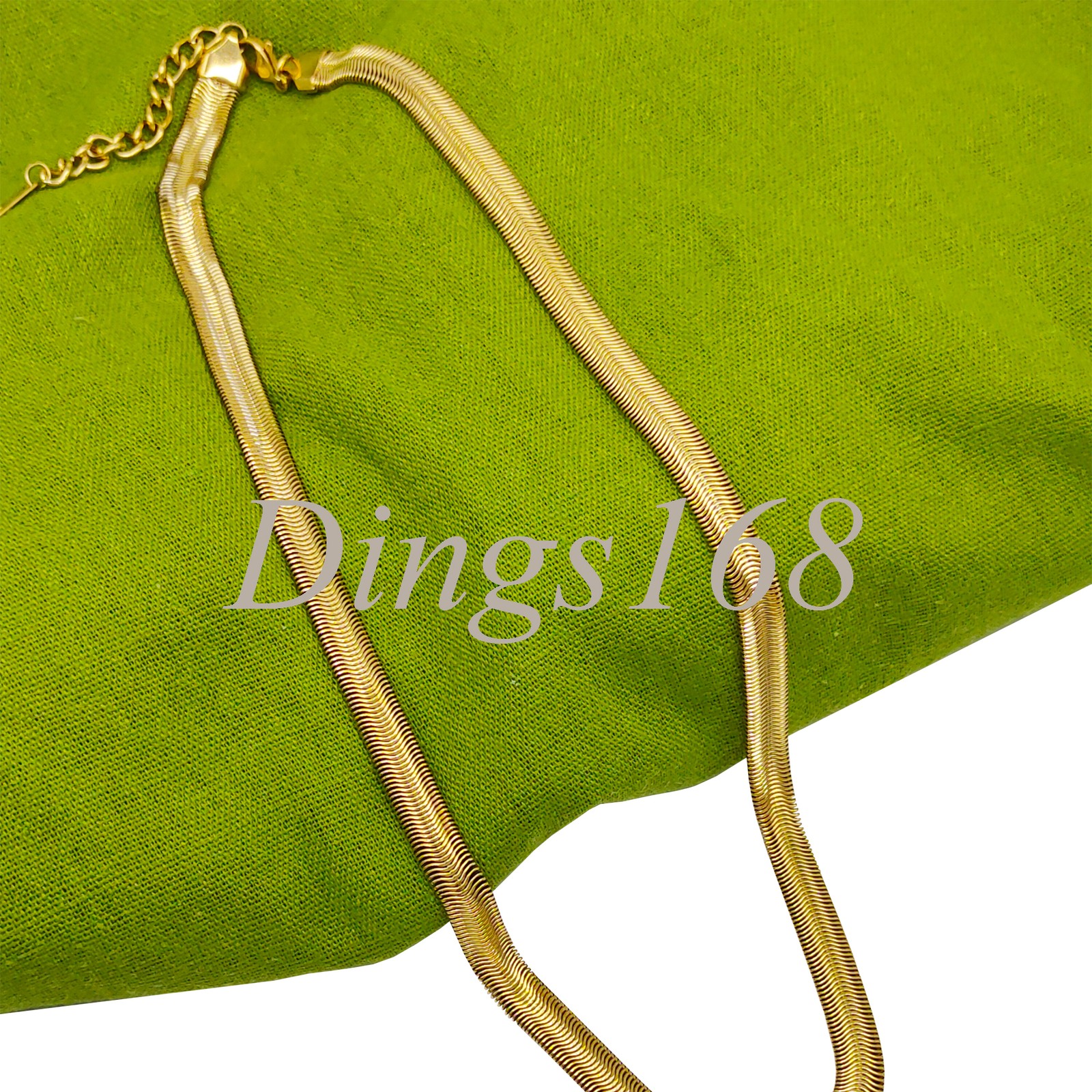Genuine 18K Yellow Gold Filled Tarnish-Free 20″+2″ 7mm Wide Herringbone Necklace