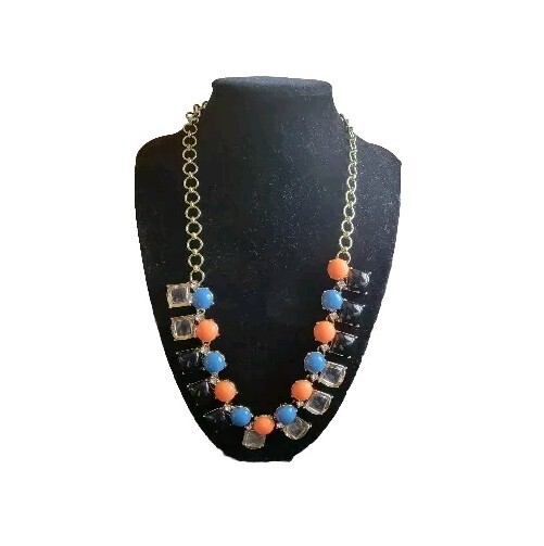 J Crew Multicolor Acrylic Rhinestone Necklace