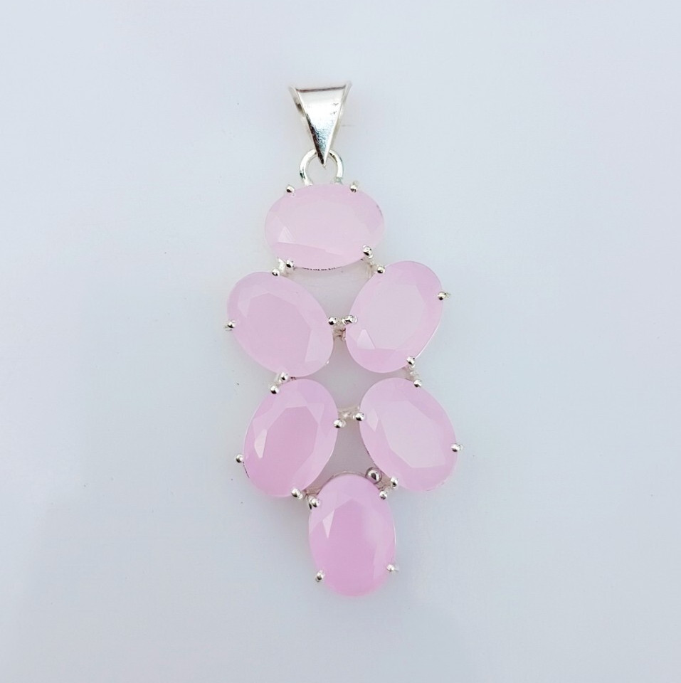 Queen Quartz Gemstone Pendant 925 Sterling Silver Handmade Pendant Jewelry 2.44″