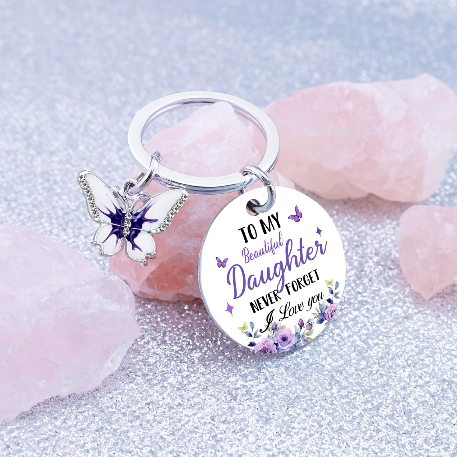 To My Daughter Gifts from Dad Mom Cute Birthday Gifts for Daughter Adult Purple