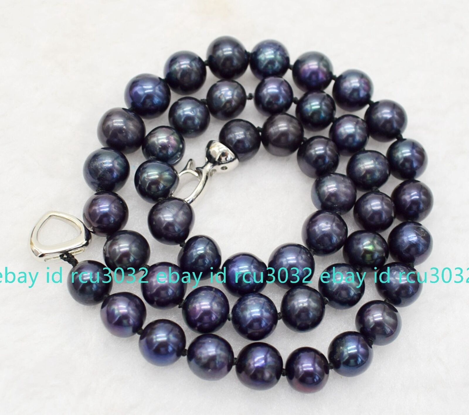 Genuine Beaqutiful 8-9mm Natural Black South Sea Pearl Necklace 16-36 Inches