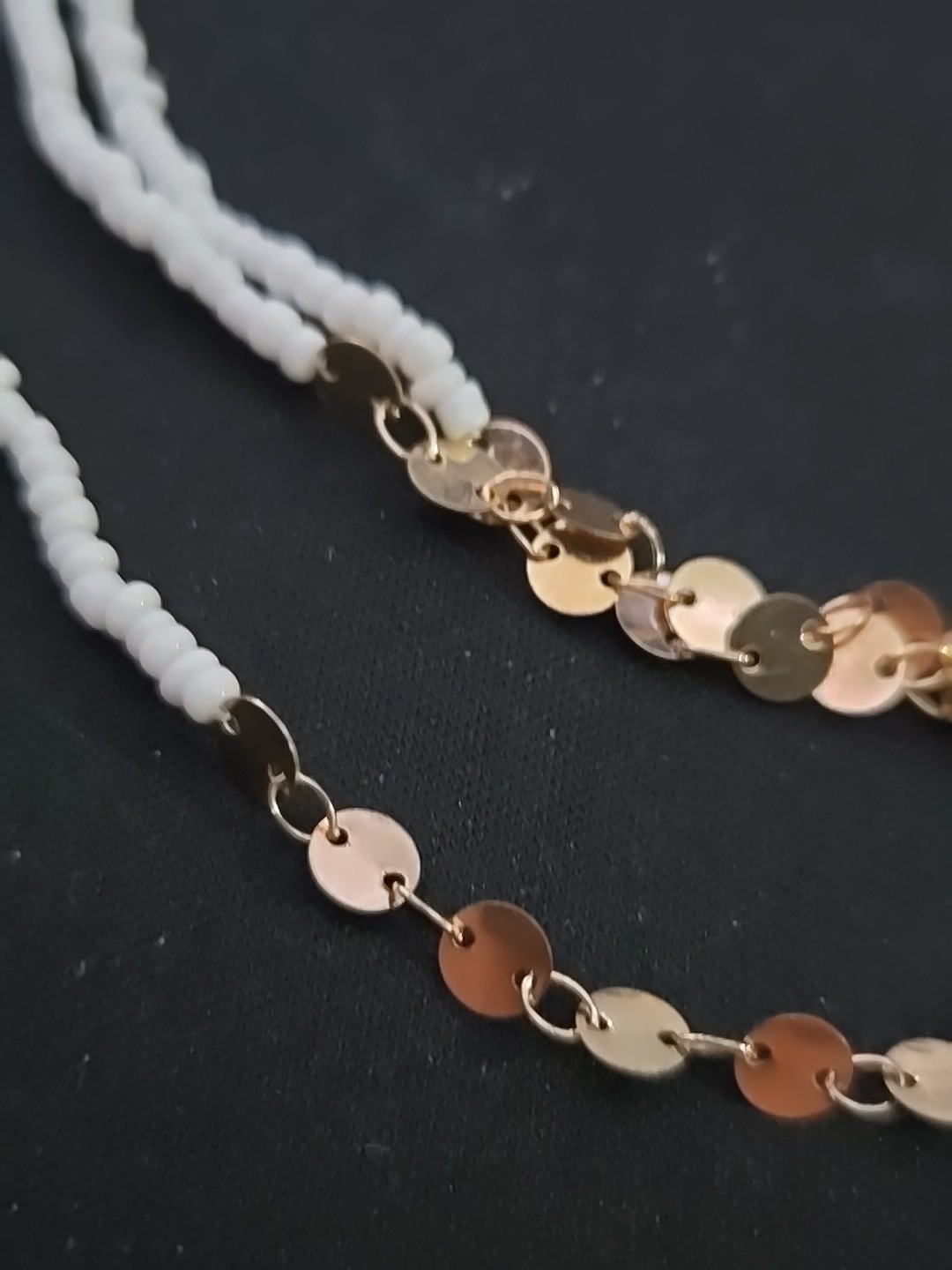 Sugarfix by BaubleBar Designer Layered Gold Tone Necklace 14″ Triple Strand Club