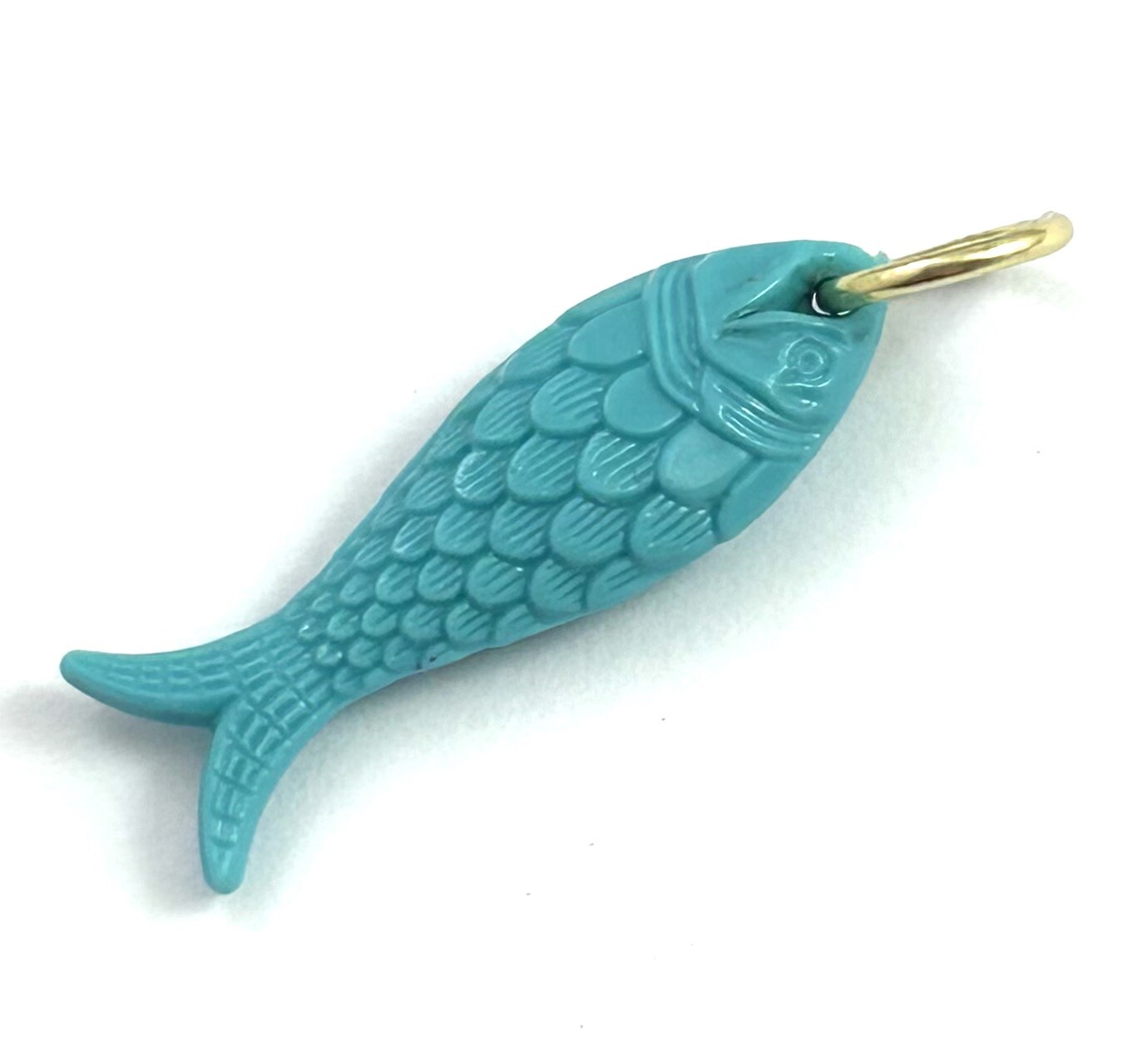 Fish Charm Necklace Pendant Blue Plastic Fish Jewelry For Women Gift Fishing