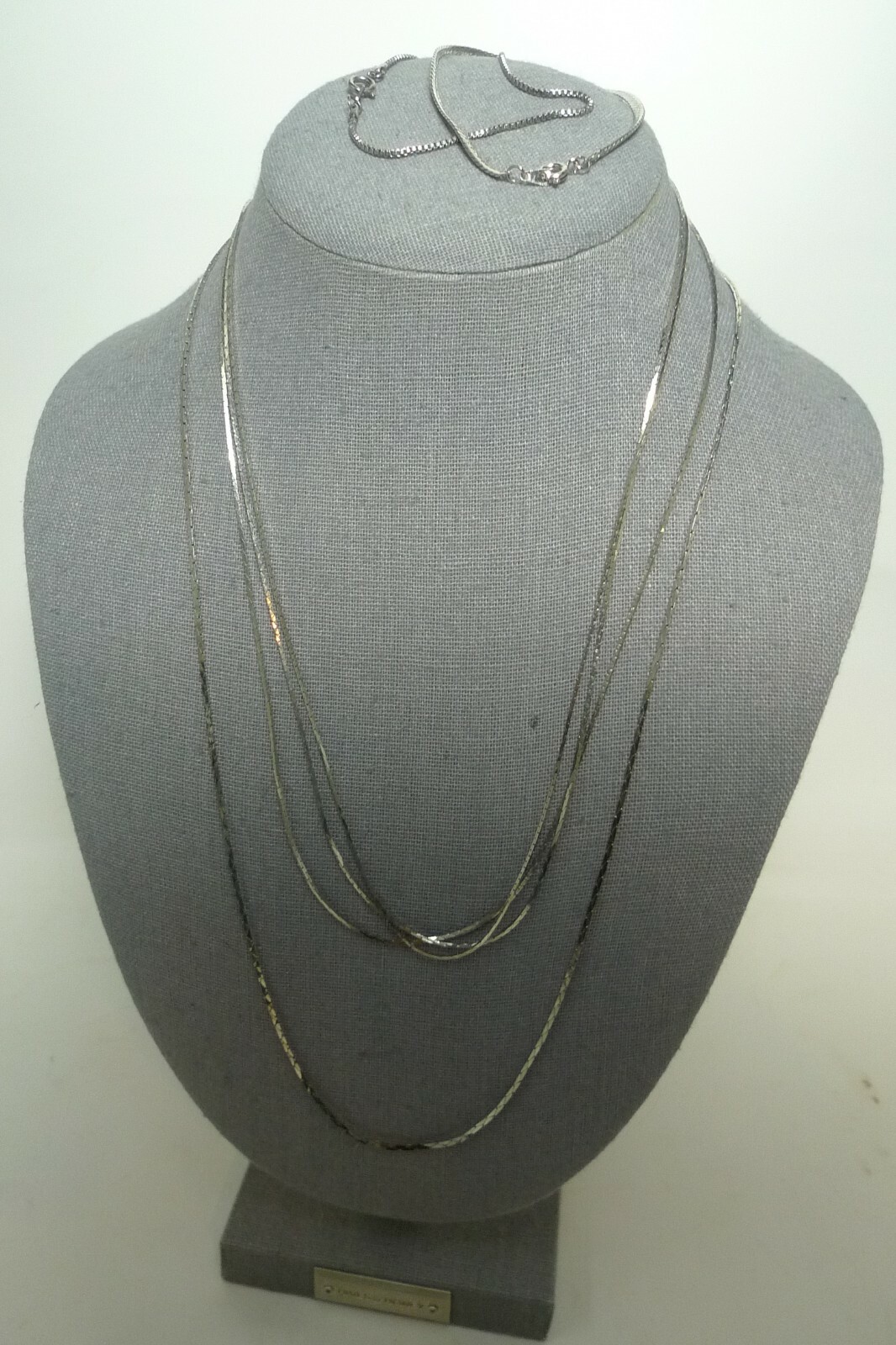 Estate Lot of 4 Silver KOREA Necklaces 2 Bracelets