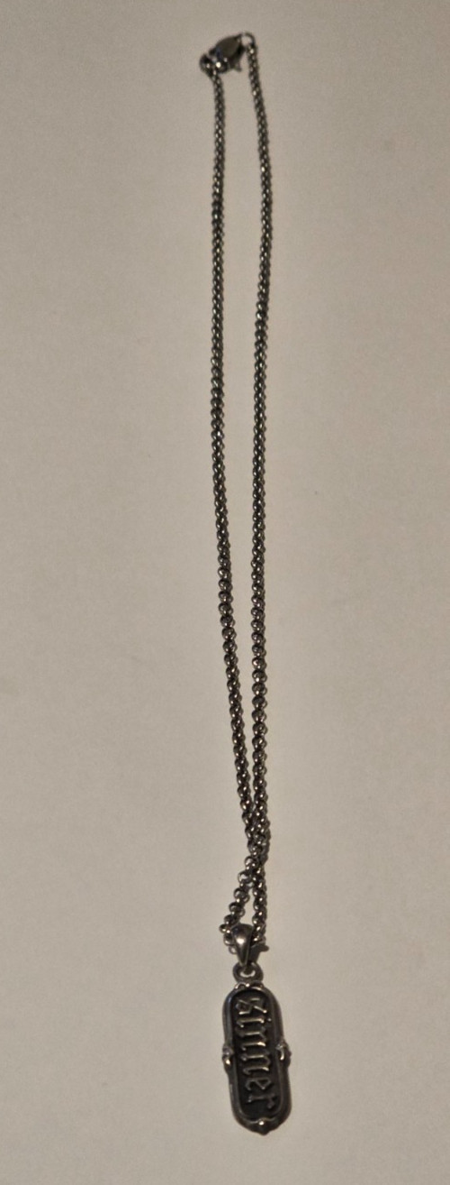 Clocks and Colours Sinner silver necklace 22 inch