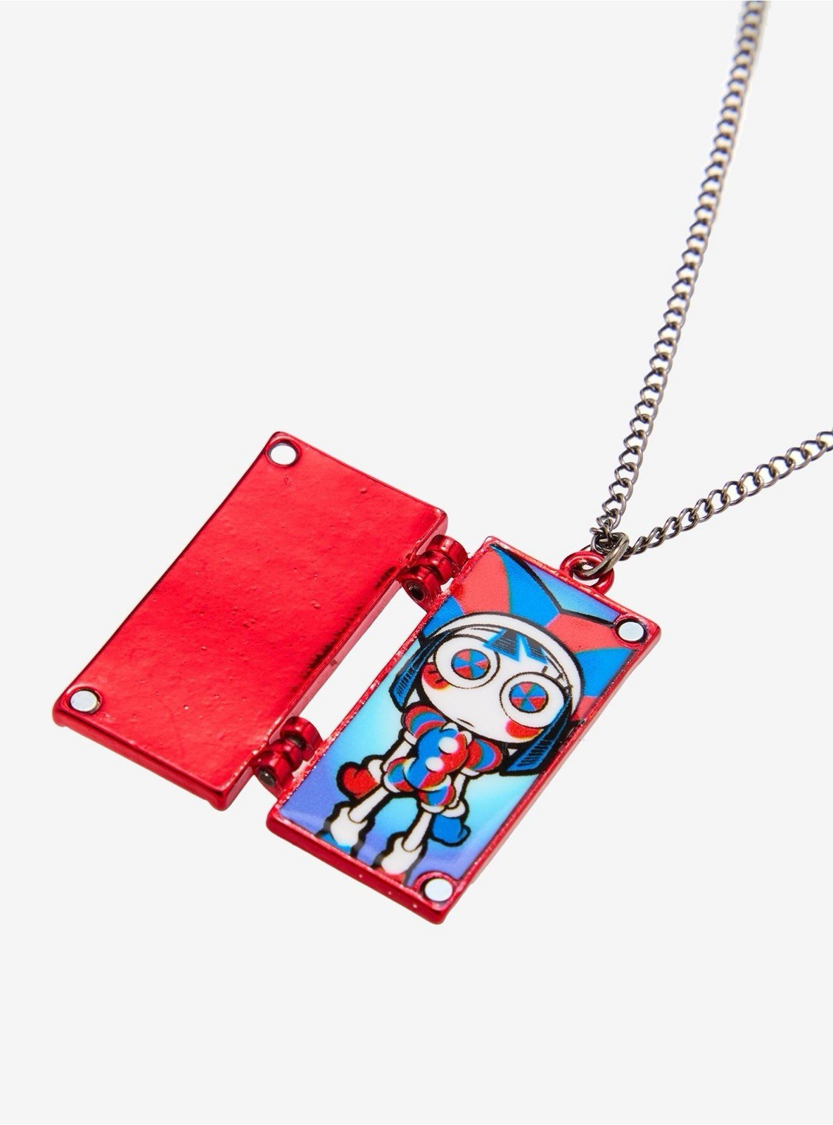 The Amazing Digital Circus Pomni Exit Door Glow-In-The-Dark Locket Necklace New