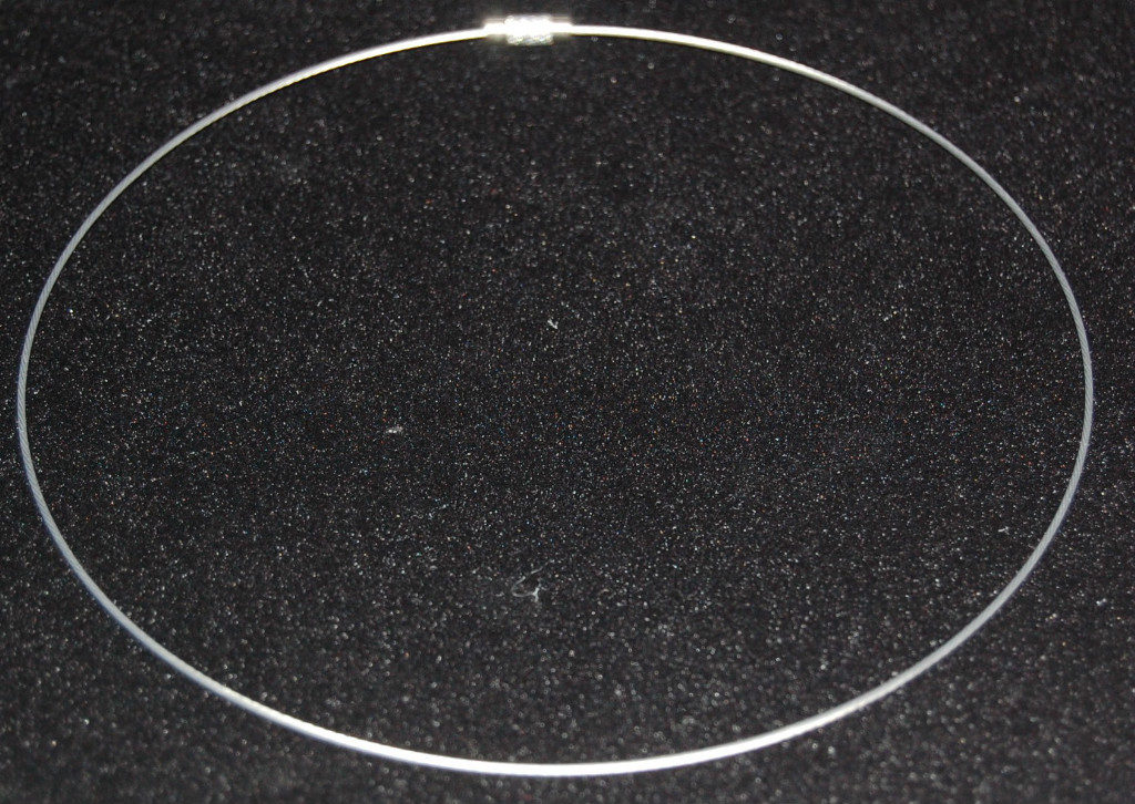18″ 1.5 mm Silver Color Coated Cable Choker with Screw Clasp Can Trim for Anklet