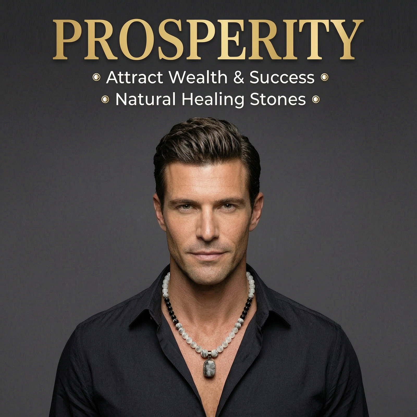Money Attraction Necklace & Tiger Eye Obsidian Prosperity Crystal Beaded Gifts