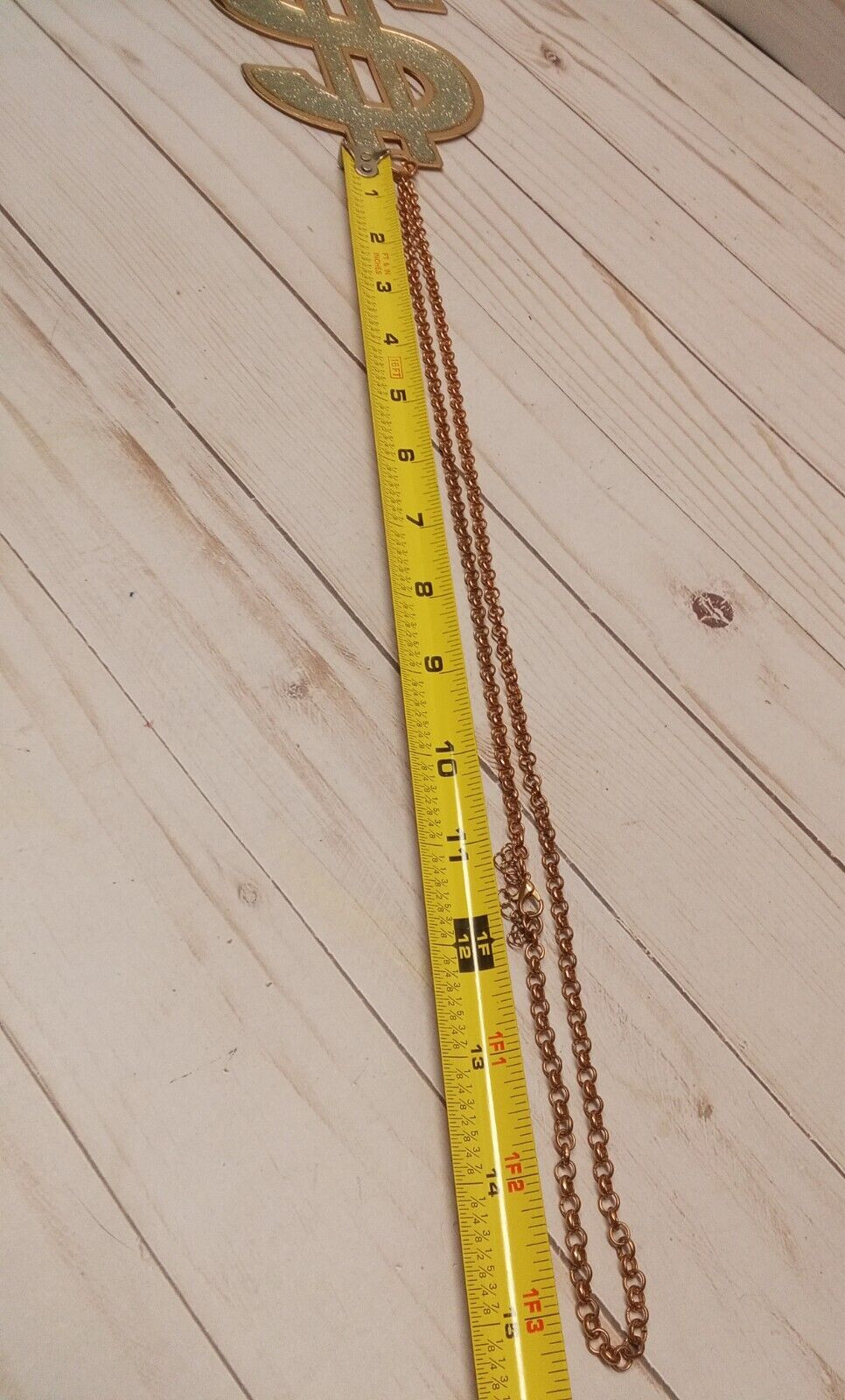 7″ Long Money Symbol costume Jewelry Necklace Halloween costume or for fun