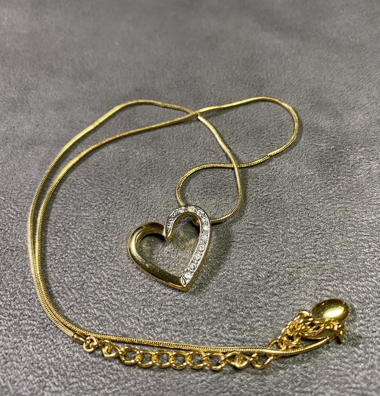 Gold-plated Open Heart Necklace, Avon, Please See Description