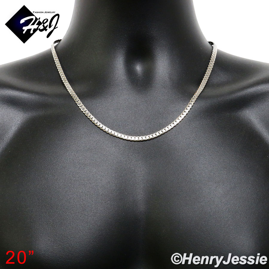 16-40″MEN Stainless Steel 3mm Silver Miami Cuban Curb Link Chain Necklace*N155