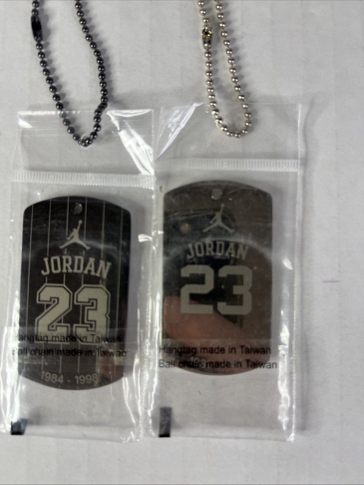 Michael Jordan XXIII AJ23 Pendant Dog Tag Keychain 1984-1998 & 1981-1984 – RARE