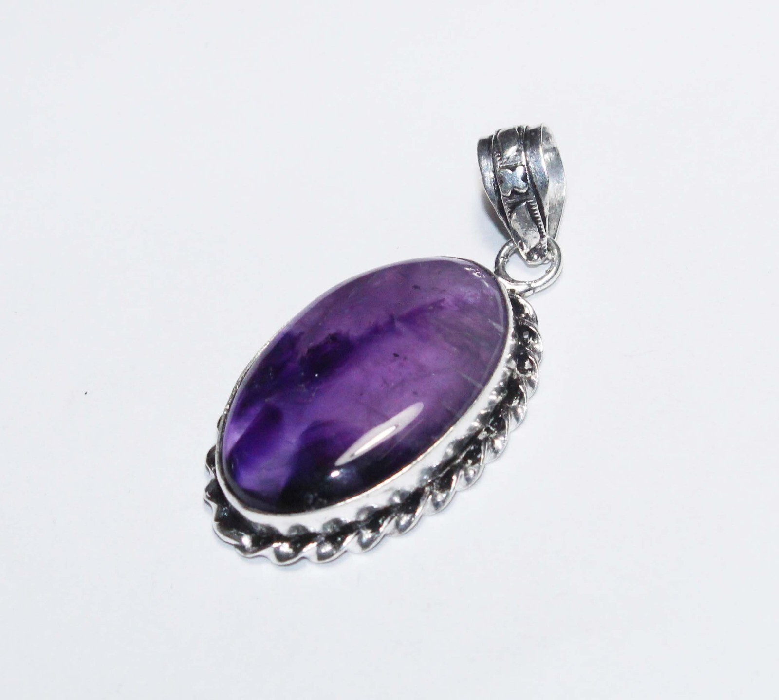 Hydro Amethyst Oval Shape Gemstone Handmade Pendant Jewelry Pendant Size 1.5 In