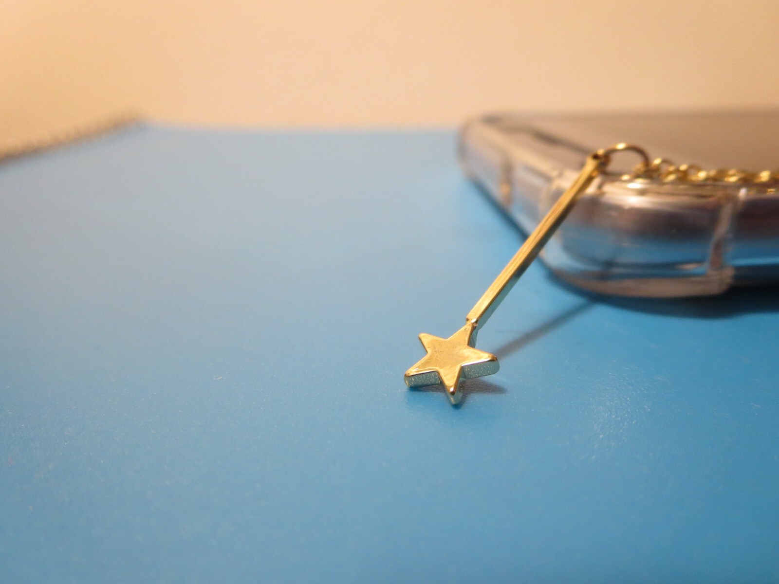 Gold magic wand charm necklace Fairy Godmother Gift Cinderella Magic Wand neckla