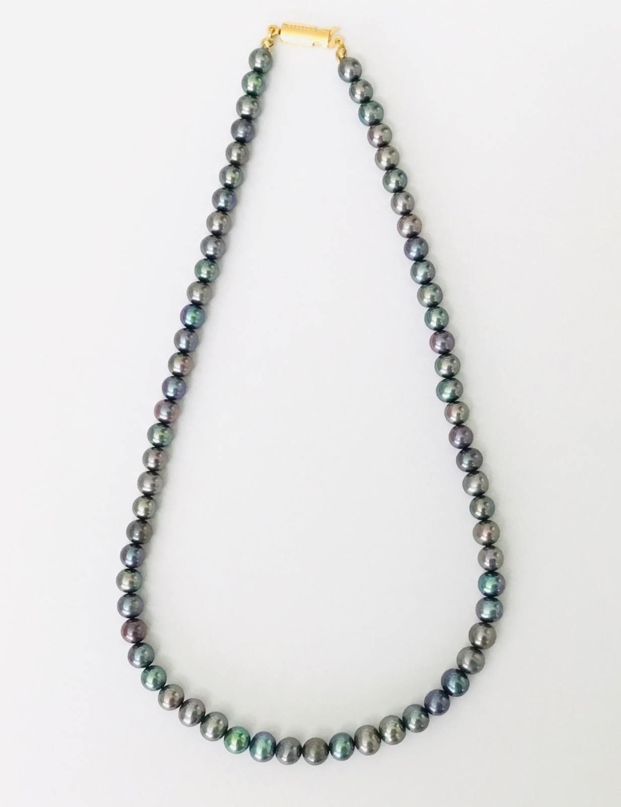 Classic Black Cultured Pearl 17” Long Necklaces NEW