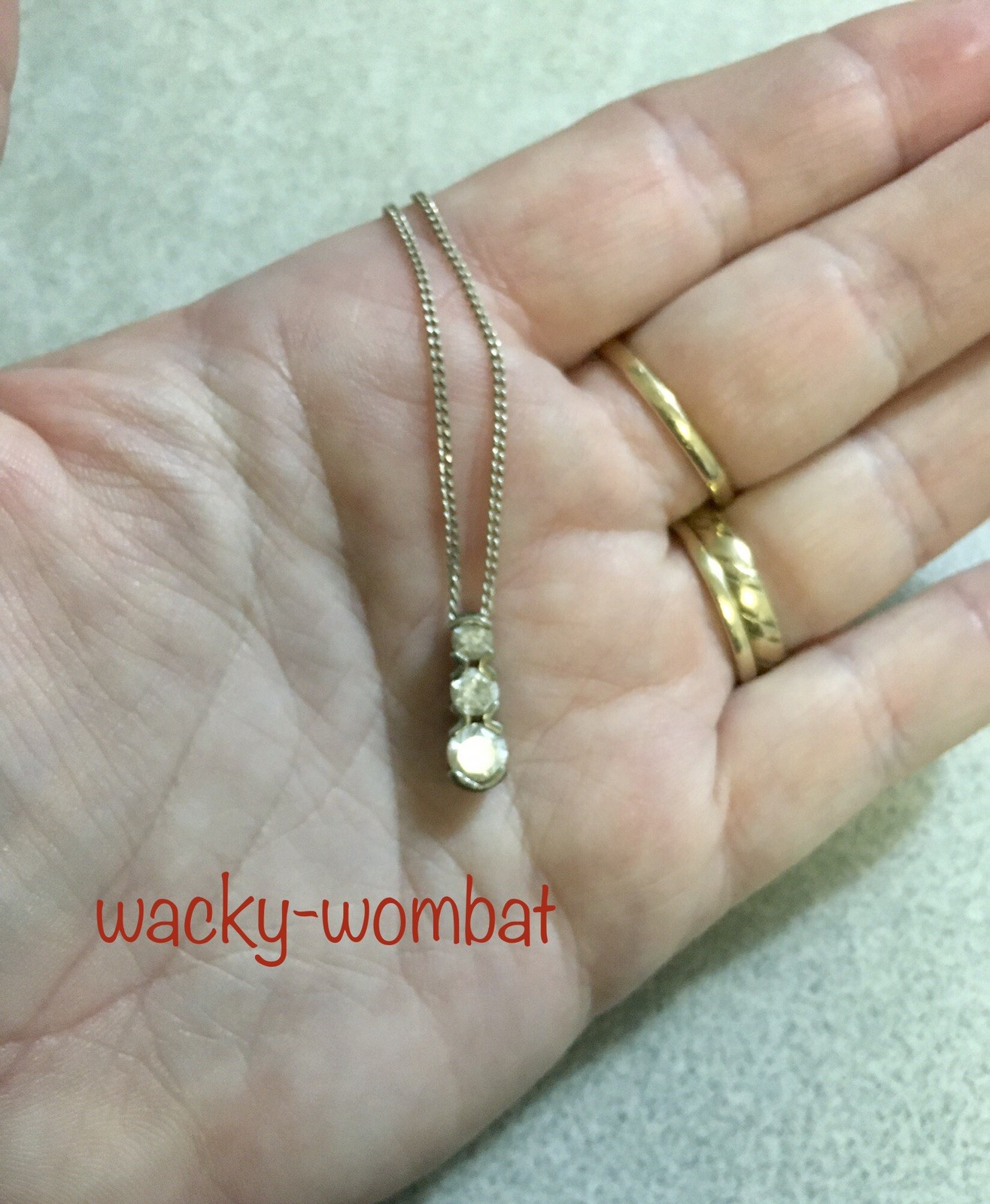 Sterling Silver Necklace With Cubic Zirconia Stones 45cm Stamped 925
