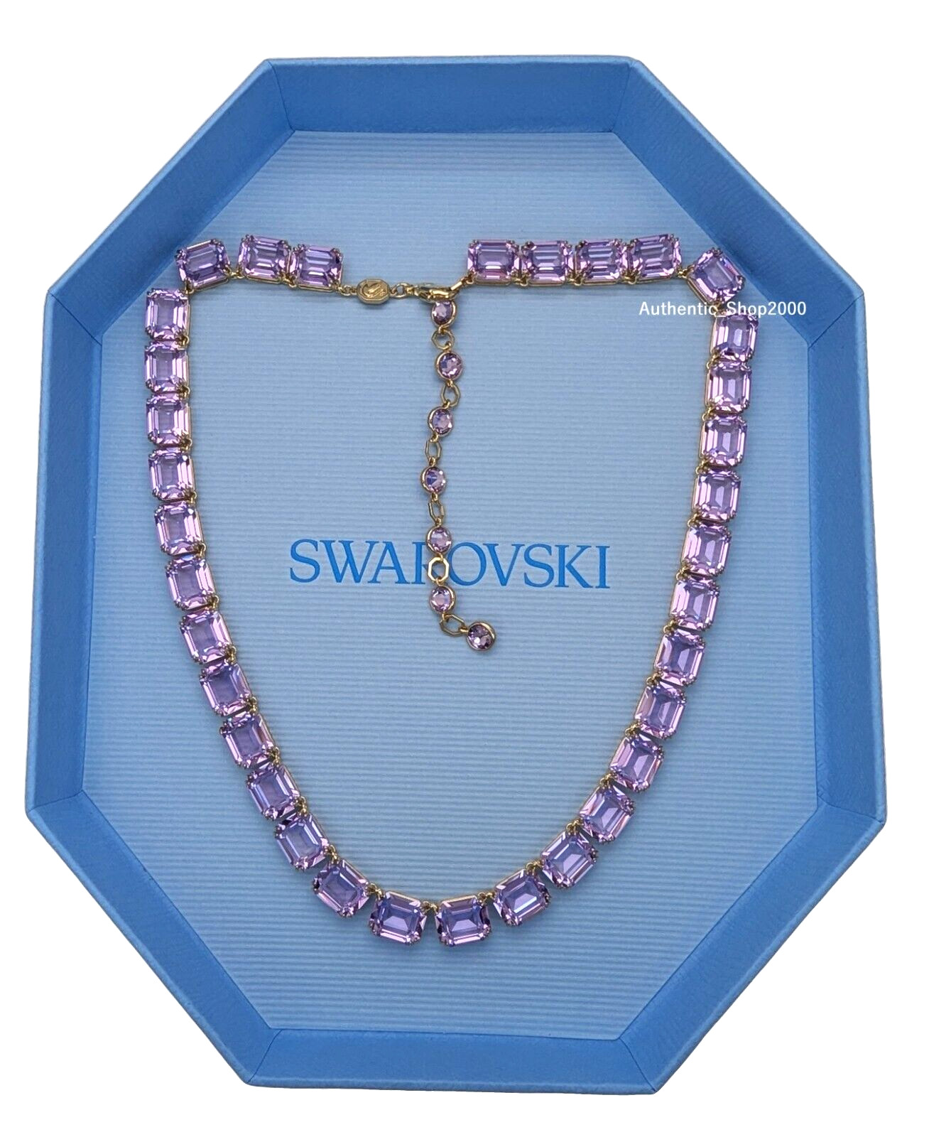 NEW 100% Authentic SWAROVSKI Purple Crystals Millenia Tennis Necklace 5705754