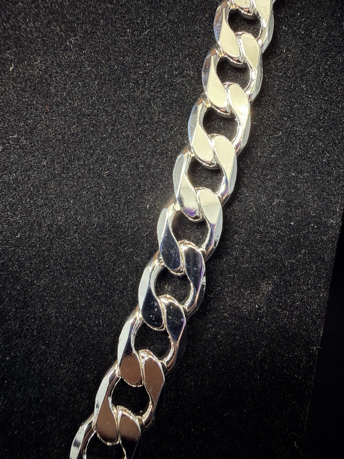 925 Stamped Silver Cuban 30in 9.5 MM Necklace 79.3g Outstanding piece Brand NEW