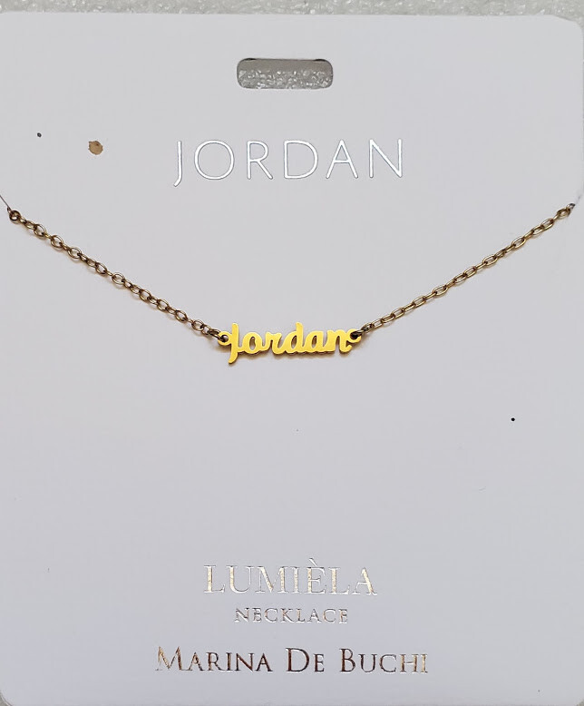 Lumiela “Jordan” Personalized Necklace Nickel Free Gold Color NEW Inspiration