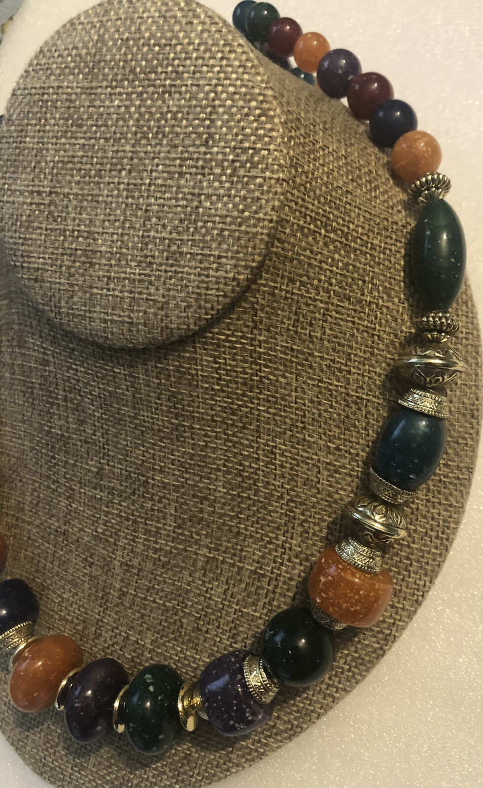 Contemporary Multicolored Beaded Boho Necklace Fashion Jewelry GO1.51D23