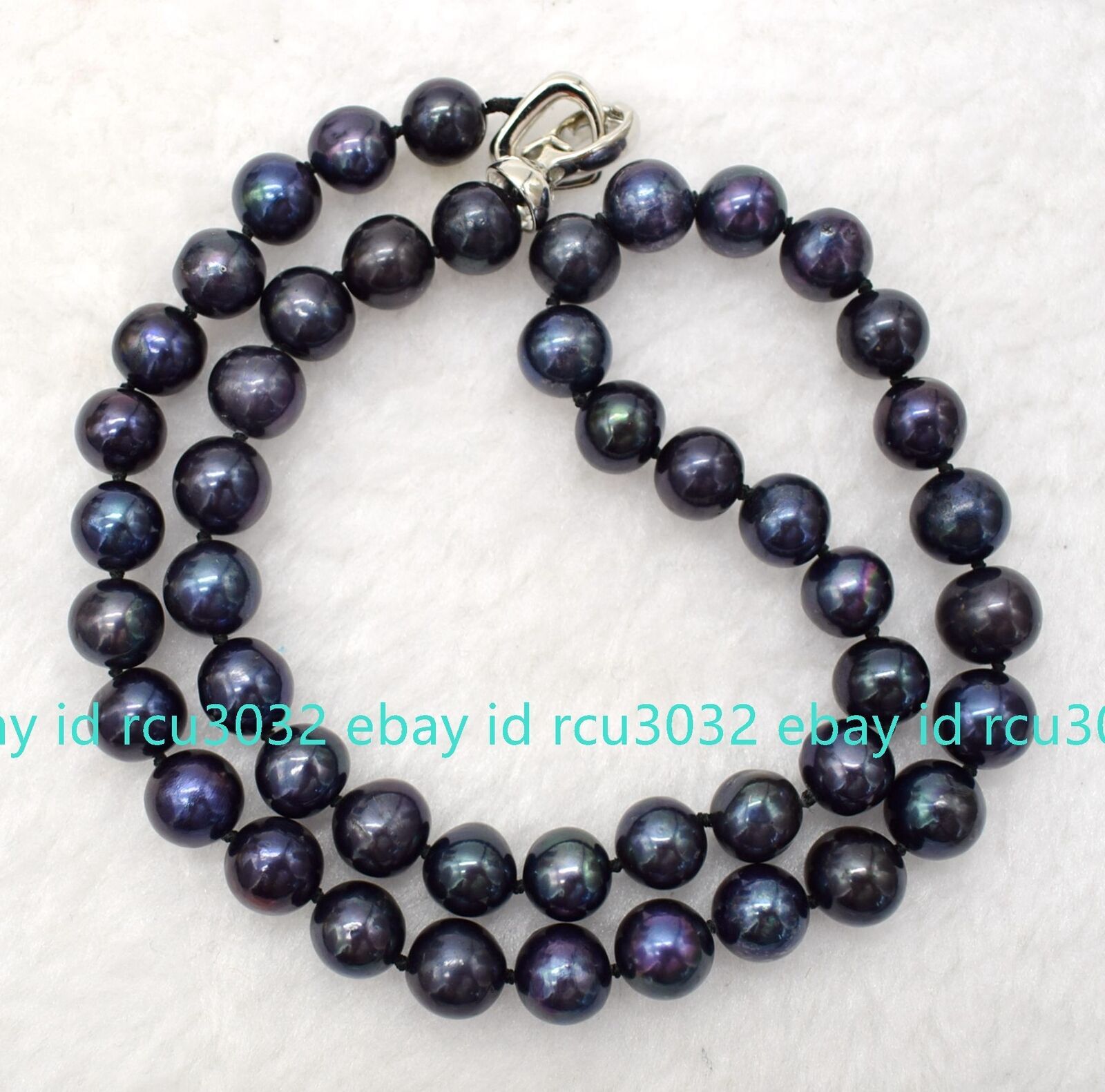 Genuine Beaqutiful 8-9mm Natural Black South Sea Pearl Necklace 16-36 Inches