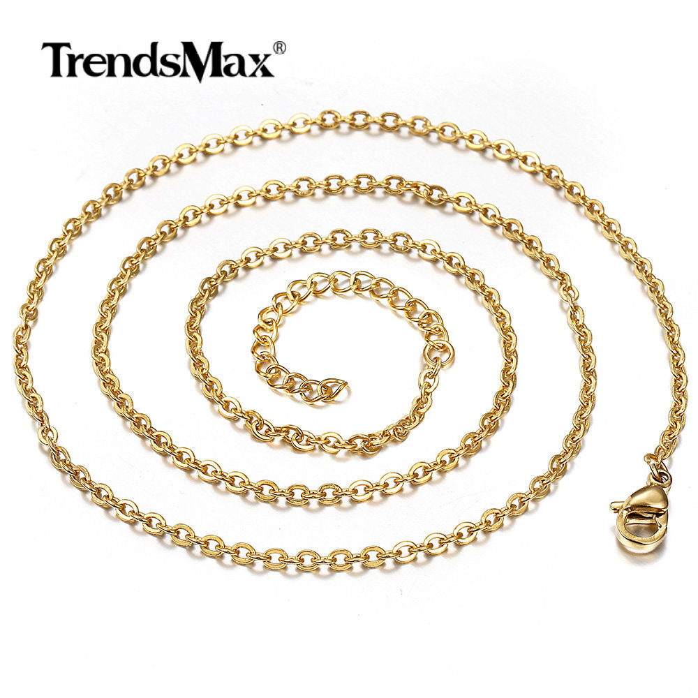 2/3mm Yellow Gold Filled Figaro/Rope/Cuban/Box/Link Chain Necklace Choker 16-30″