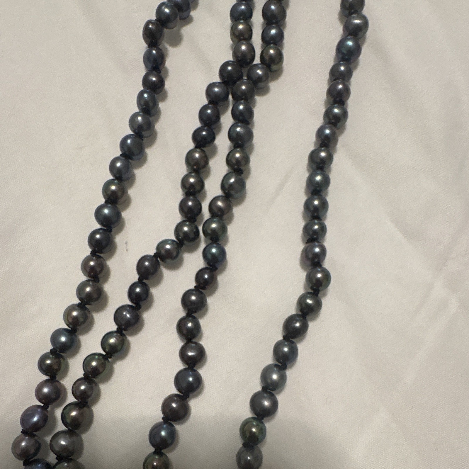 46” Strand Black Freshwater Pearl Necklace 4.5-5mm