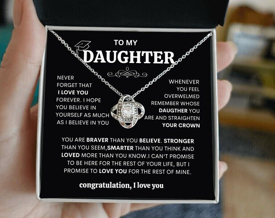 Daughter Necklace Gift for Daughter from Dad,cute Daughter Necklace gift