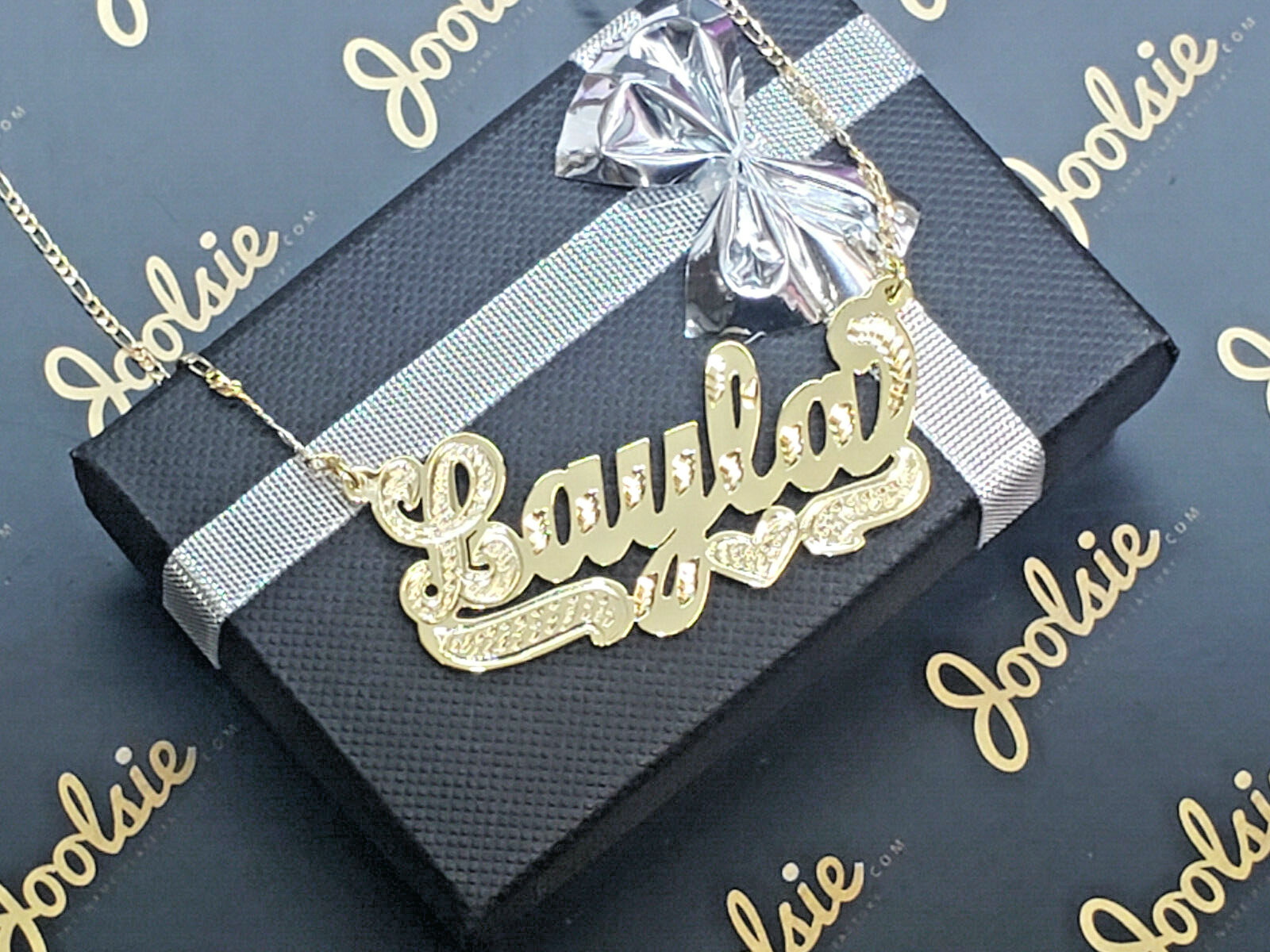 PERSONALIZED 18K GOLD PLATED SINGLE NAME PLATE , ANY NAME FREE CHAIN * FREE SHIP