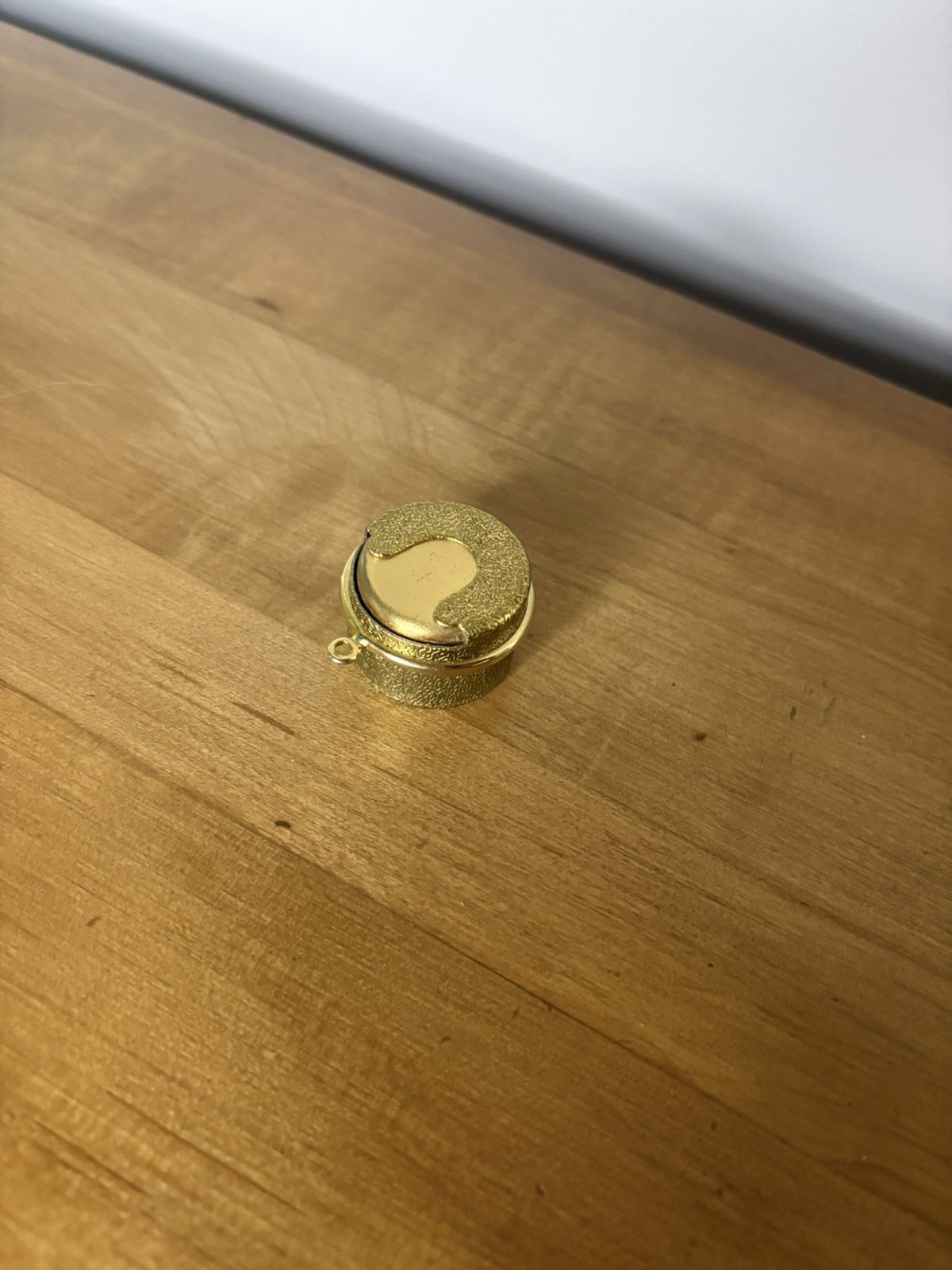 Vintage 1970s Brass Metal Quarter Holder Dispenser Pendant
