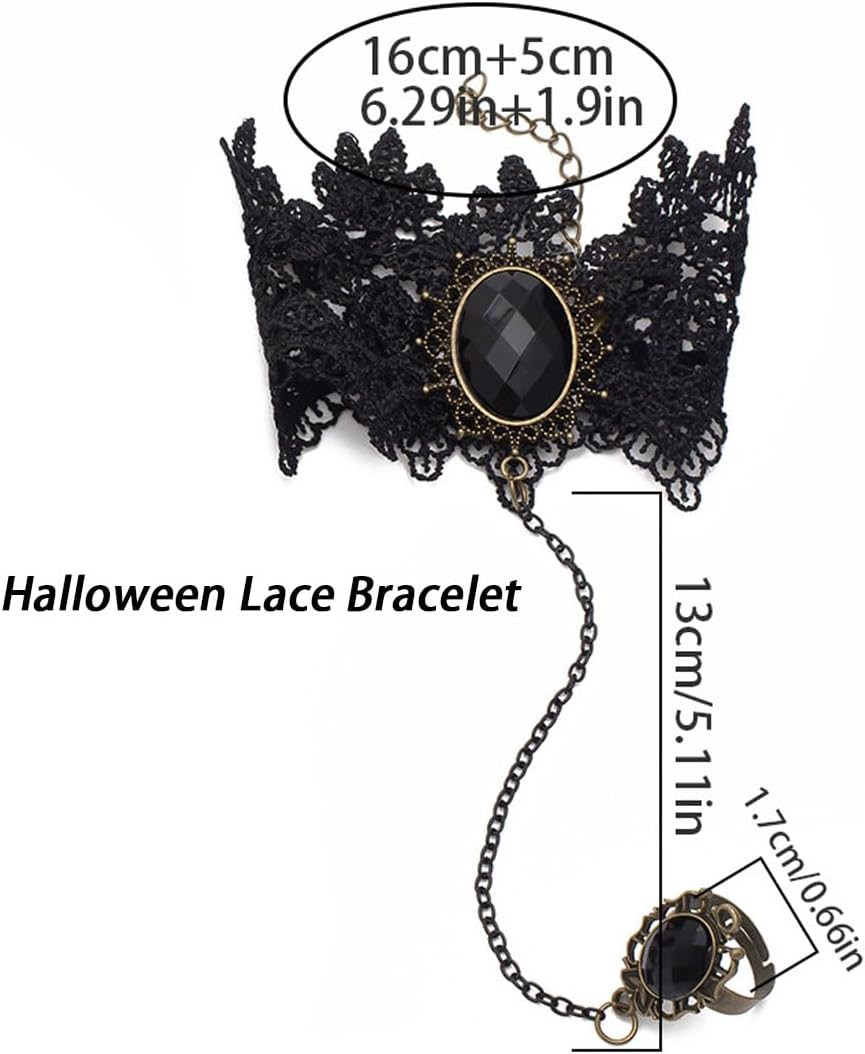 4PCS Black Choker for Women Black Lace Velvet Chocker Set Layered Classic Choker