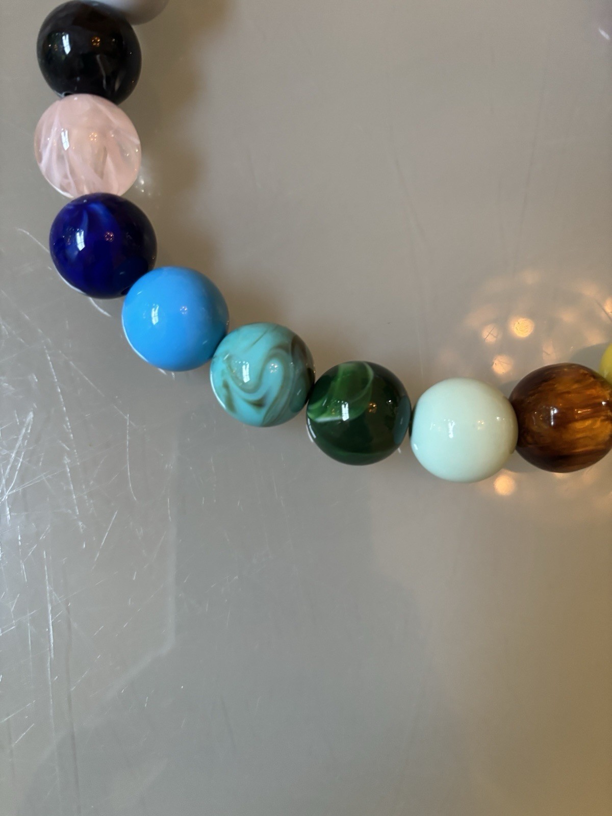 NWOT Statement Chunky Marble Like Rainbow Stones Rock Candy Anthropologie