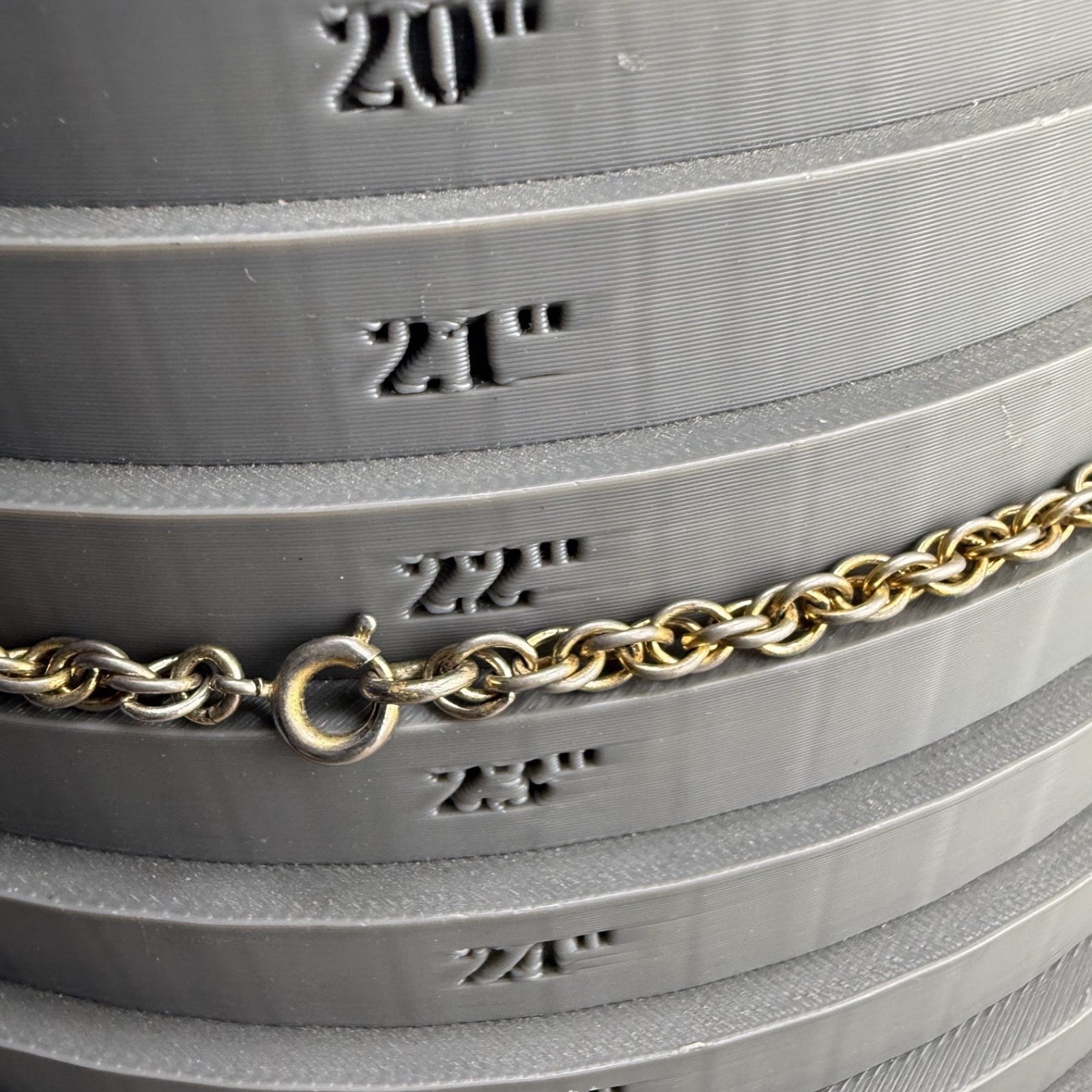 Modern South Western Necklace Gold Tone Chain Pendant 24”