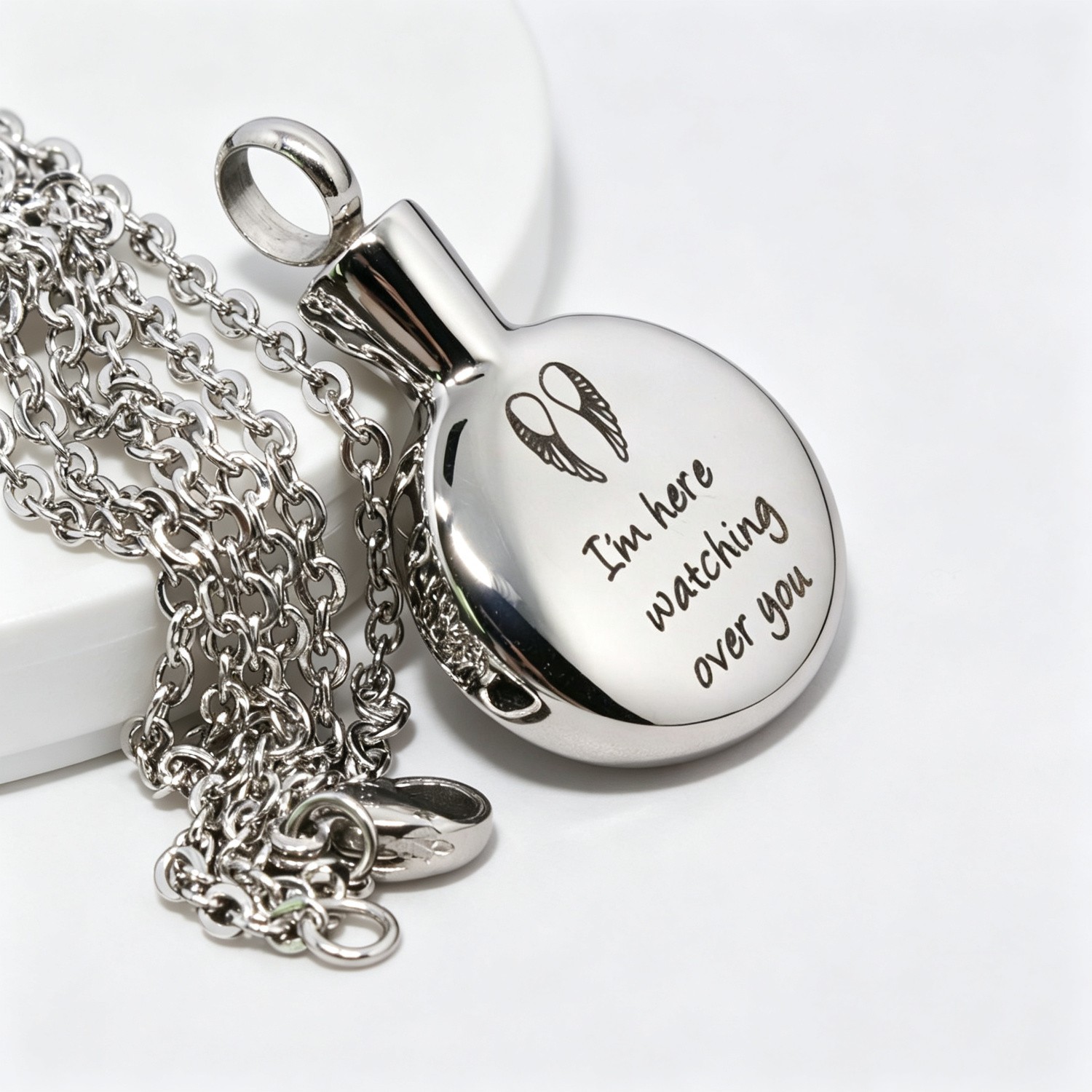 Memorial Family Loved Ones Pet Cat Dog Urn Necklace Perfume Bottle Pendant