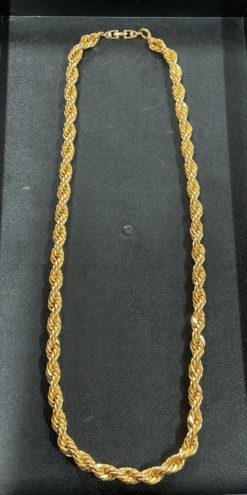 Napier Chunky Gold Tone Rope Necklace 30in 8mm