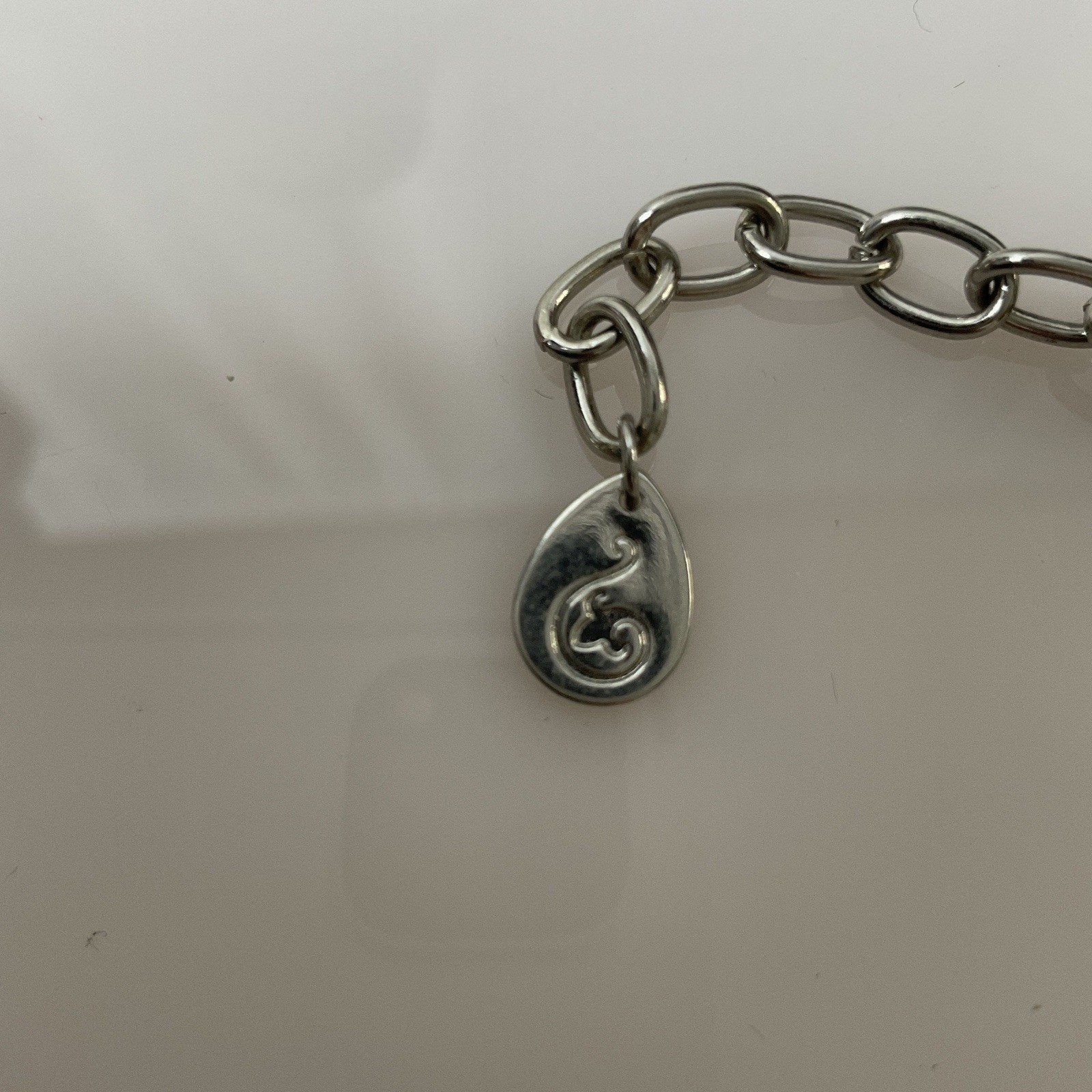 Scroll By Dillard’s Silver Tone Necklace Nickel Free Adjustable Statement Chunky