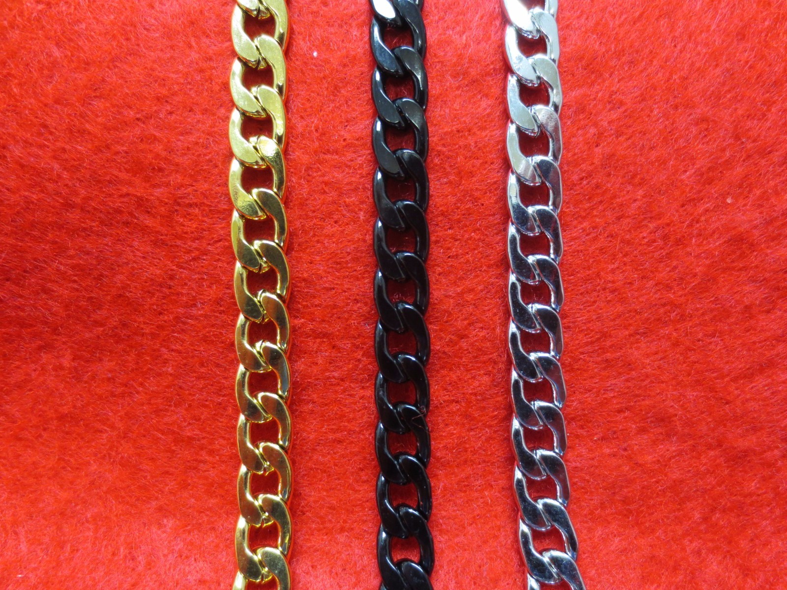 16″-48″ Stainless Steel Gold,Silver,Black Plated, 7mm Cuban Curb Chain Necklace