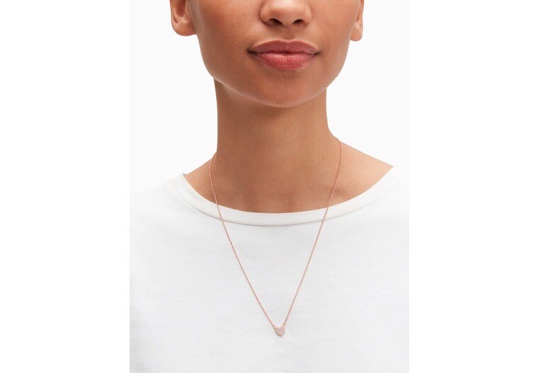 Kate Spade New York Rose Gold Pave Heart Mini Necklace or Earrings or Bracelet