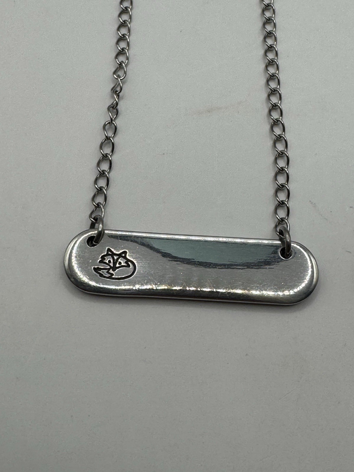 Necklaces Stamped Stainless Steel Llama And Fox Designs