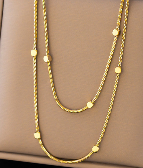womens necklaces 304 Stainless Steel 18K Gold Plated Minimalist Jewelry #582