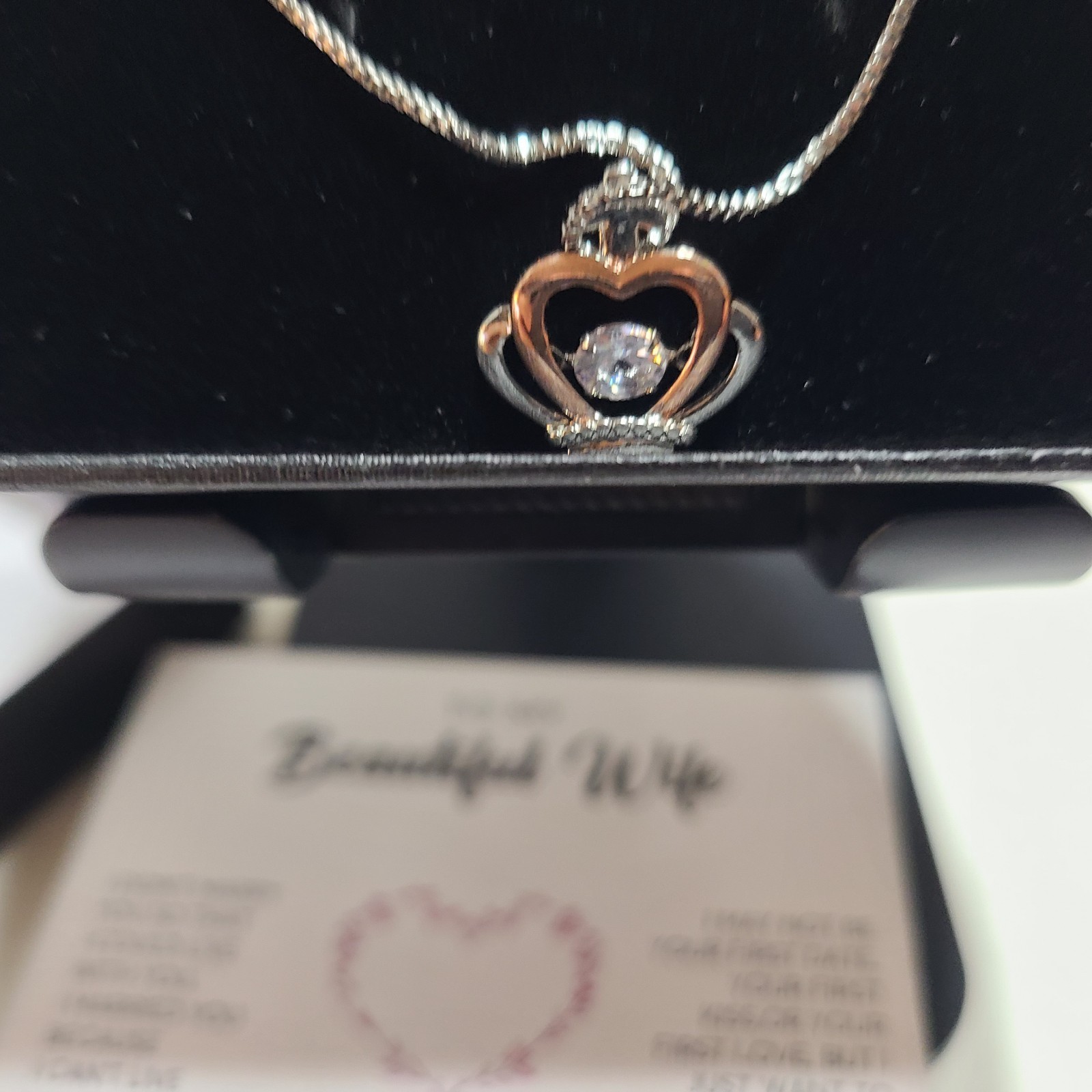 Beautiful Special Occasions Gift For Your Wife. Wonderful Message and Necklace