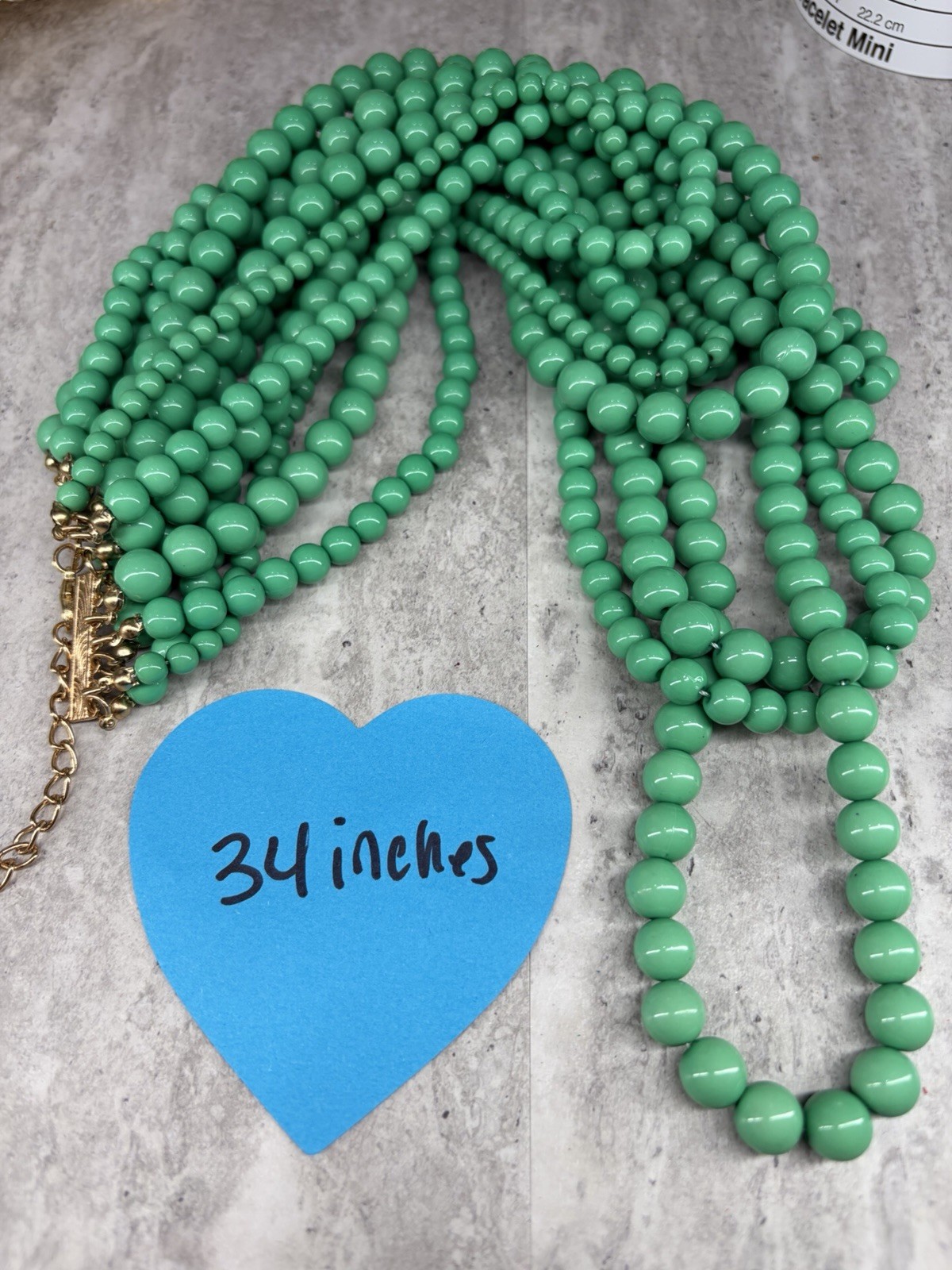 7 Strand Necklace Acrylic Chunky Layers Beaded Jewelry